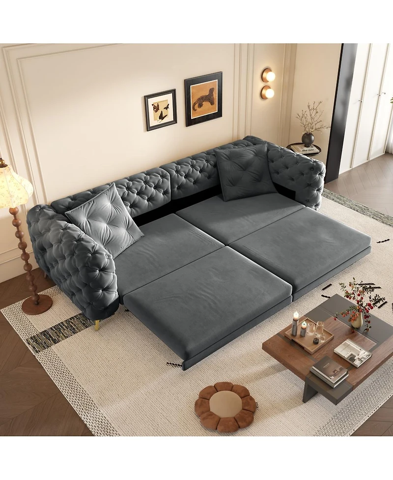 Streamdale Furniture 97.7" 3-in-1 Convertible Sleeper Sofa