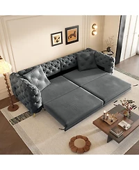 Streamdale Furniture 97.7" 3-in-1 Convertible Sleeper Sofa