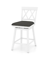 Sugift Counter Height Bar Stools with Upholstered Seat Cushion Set