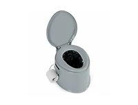 Lucky One 5L Portable Travel Toilet with Paper Holder, Compact Camping Toilet