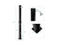 Lucky One Ft Solar Heated Outdoor Shower with Rotating Head