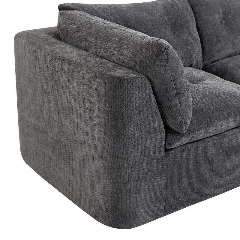 Streamdale Furniture Cloud Deep Seat L-Shape Modular Chenille Sofa