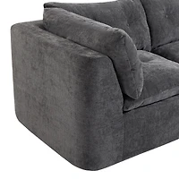 Streamdale Furniture Cloud Deep Seat L-Shape Modular Chenille Sofa