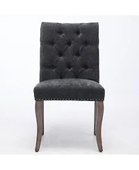Streamdale Furniture Chenille Tufted Dining Chairs