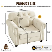 Streamdale Furniture Velvet Chesterfield Sofa with Nailhead Trim