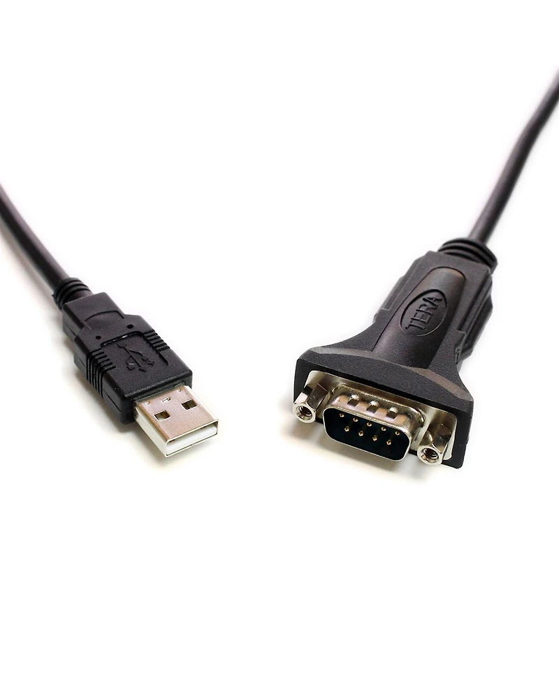 Tera Grand 3' Premium Usb 2.0 to RS232 DB9 Adapter Cable, Female Jack Nuts