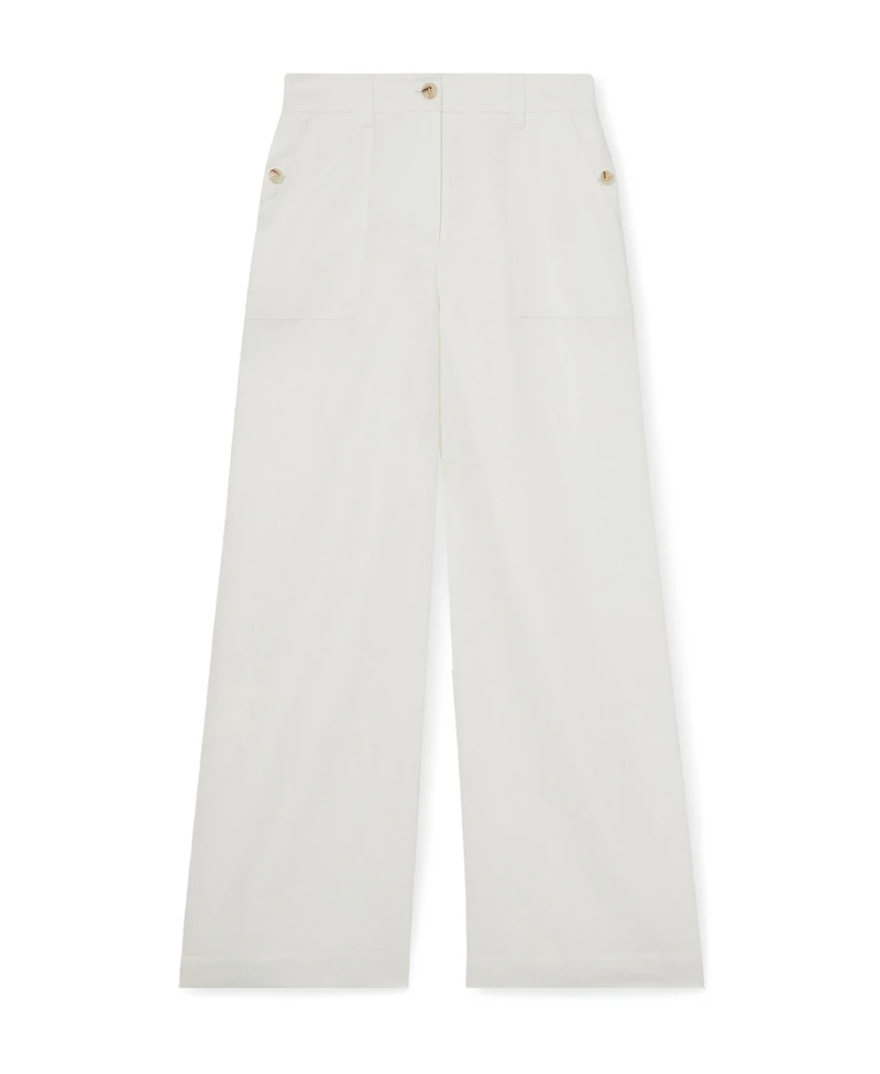 Reiss Women's Linen Wide-Leg Trouser Pants