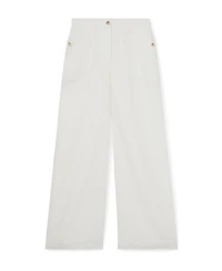Reiss Women's Linen Wide-Leg Trouser Pants