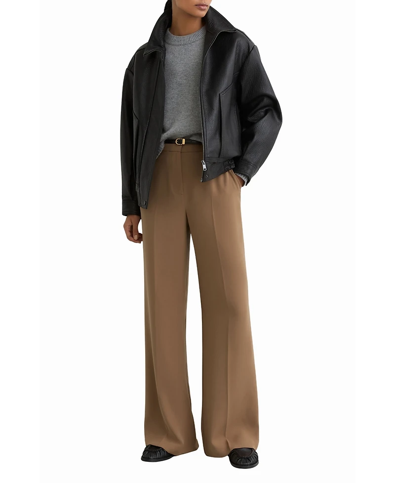 Reiss Women's Wide-Leg Tailored Trouser Pants