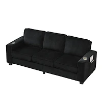 Streamdale Furniture Corduroy three-seater sofa, modern compact, living room/study/bedroom/office