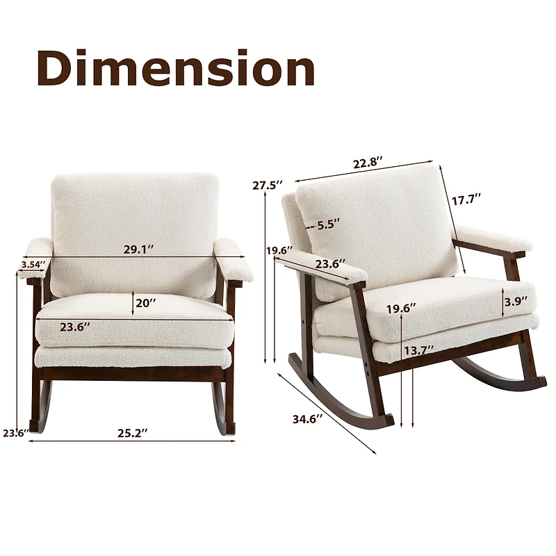 Streamdale Furniture Mid-Century Rocking Accent Chair