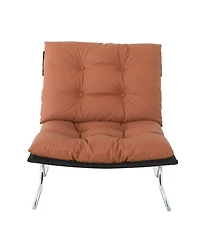 Streamdale Furniture Modern Leather Armchair with Metal Legs
