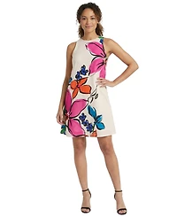 London Times Women's Crewneck Short Dress