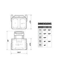 ToughBuilt Portable 2-in-1 Rolling Tool Box, Wheels & Stackable Design