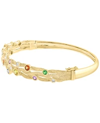 Effy Collection Multi-Sapphire (1-3/8 ct. t.w.) & Diamond (1/4 ct. t.w.) Bangle in 14k Yellow Gold