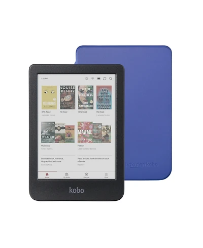 Kobo Clara Colour eReader with Cobalt Basic SleepCover Case Bundle