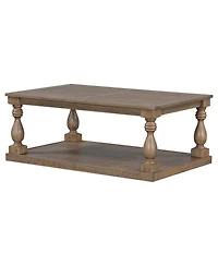 Streamdale Furniture Vintage Coffee Table with Vase Legs and Pine Veneer