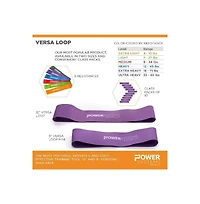 Power Systems 9 Inch Mini Versa Loop Exercise Bands Portable Resistance Bands 6 Pack Kit
