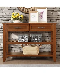 Streamdale Furniture Mid-Century Style Sideboard Buffet with Ample Storage