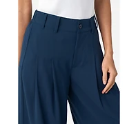 Liverpool Los Angeles Petite High-Rise Pleated Wide-Leg Trousers