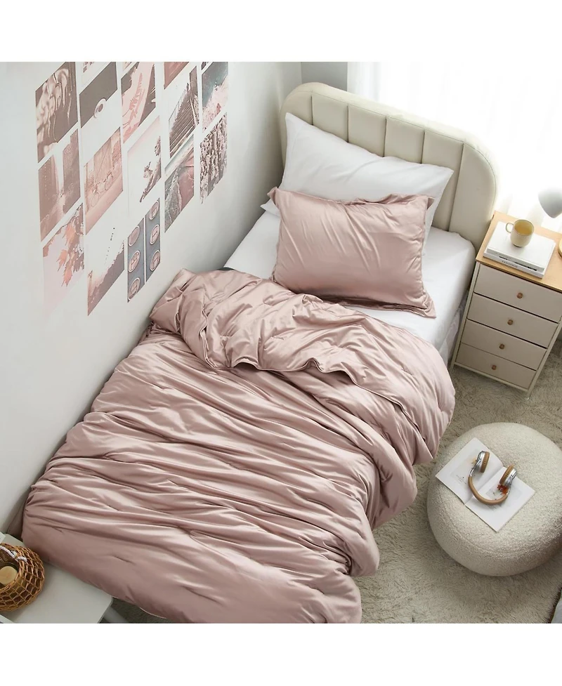 Satin Summer - Coma Inducer Oversized Comforter Set Purple Plumeria