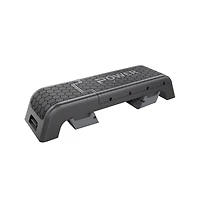 Power Systems Aerobic Deck, Adjustable Fitness Deck Bench With Adjustable Deck and Resistance Band Clips