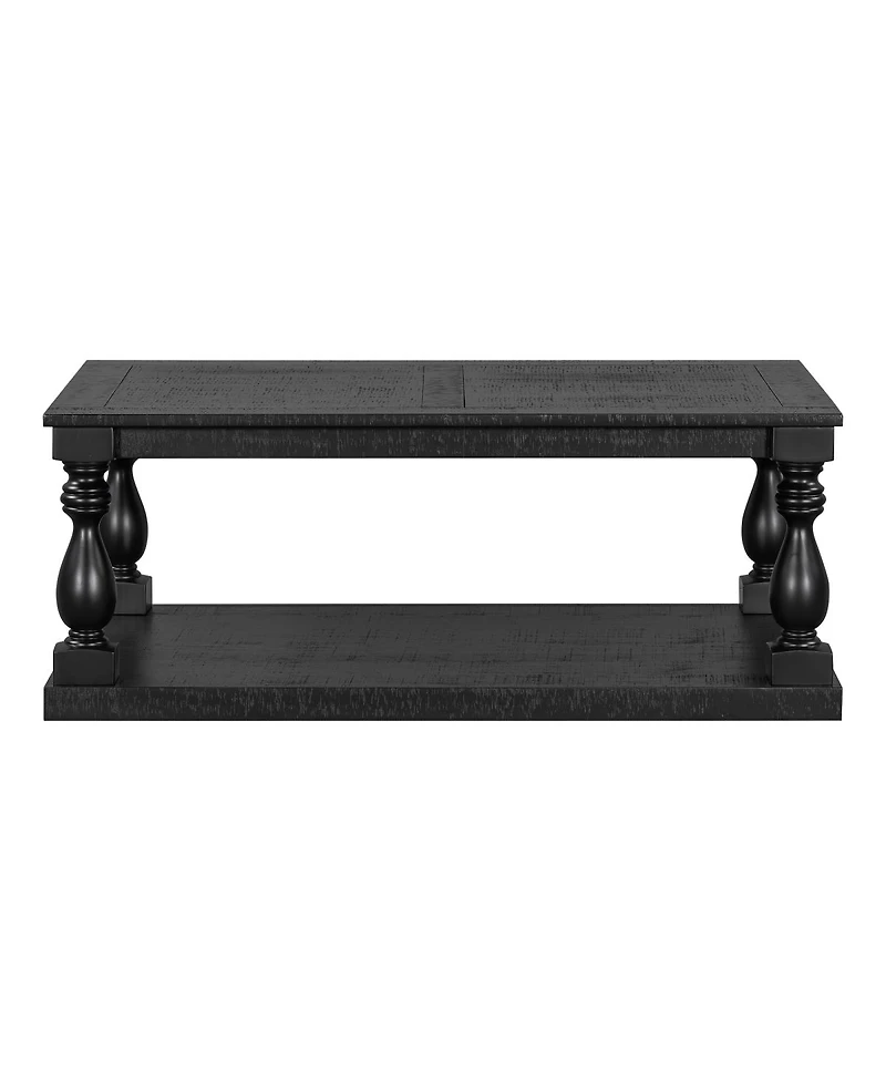 Streamdale Furniture Vintage Coffee Table with Vase Legs and Pine Veneer