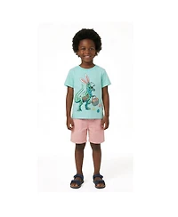 Andy & Evan Toddler Boys Toddler/Child Aqua Easter Dinosaur Graphic Tee