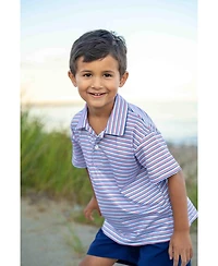 Florence Eiseman Little Boys Stripe Print Performance Knit Polo