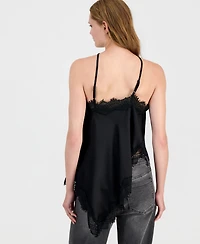 Bar Iii Women's Asymmetrical Satin Top, Macy's Exclusive