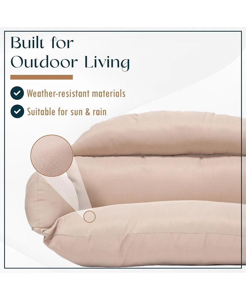 LeisureMod 2-Person Polyester Cushions for Swing Chairs and Hammocks
