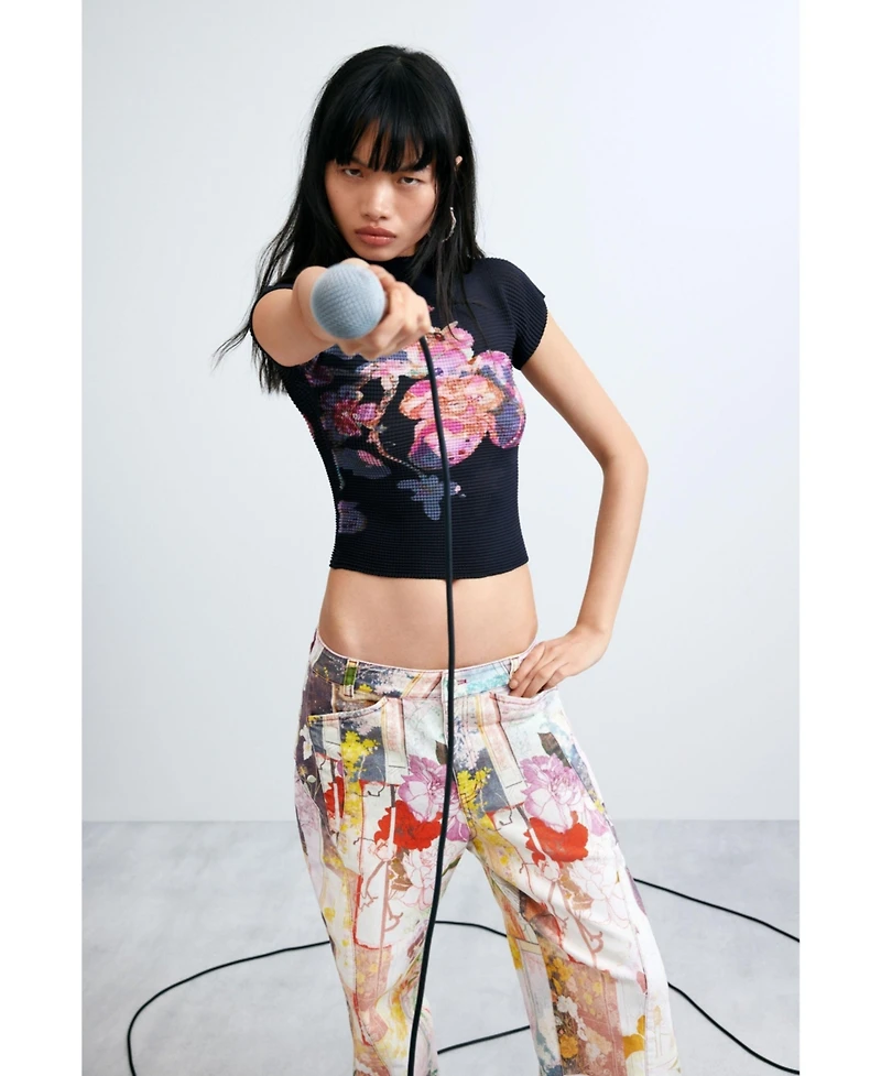 Desigual Women's Printed denim trousers