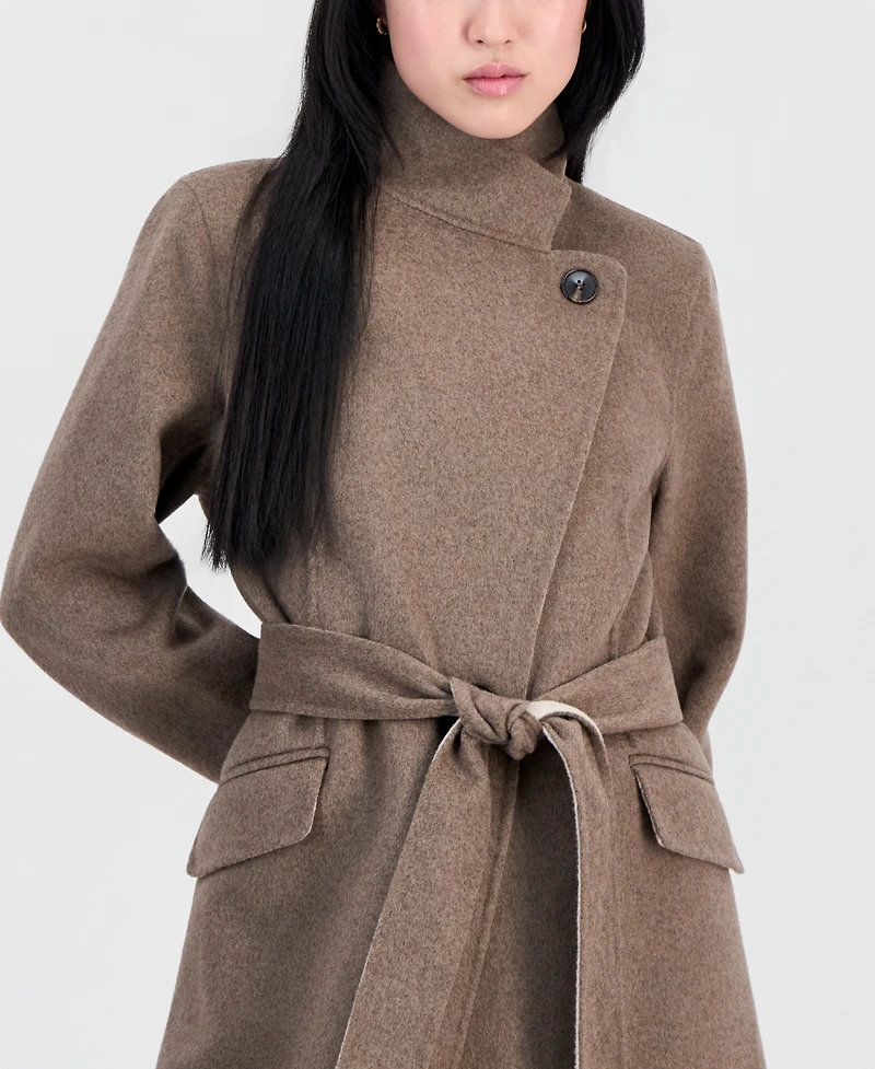 Calvin Klein Women's Double-Faced Wrap Coat