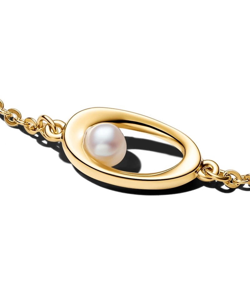 Pandora Oval Treated Freshwater Cultured Imitation Pearl Bracelet