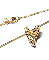 Pandora Stone-Set Heart Pendant Necklace