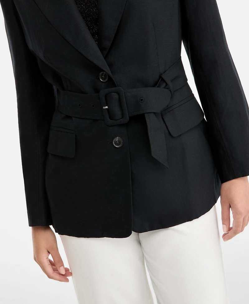 I.n.c. International Concepts Women's Belted Blazer, Macy's Exclusive