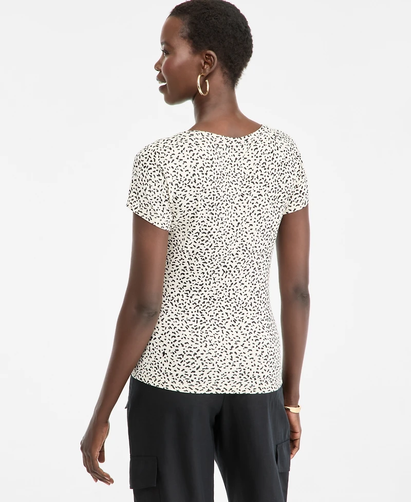 I.n.c. International Concepts Women's Printed Scoop-Neck T-Shirt, Macy's Exclusive