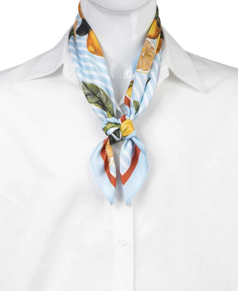 Bespoke Fashion Citrus-Print Square Scarf