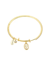 Unwritten Crystal Tennis Cross Charm Bracelet