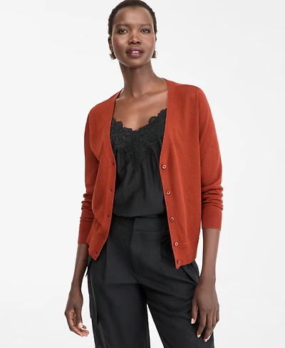 I.n.c. International Concepts Women's V-Neck Cardigan Sweater, Macy's Exclusive