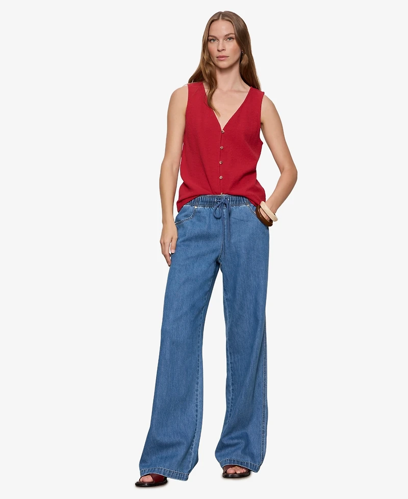 Sanctuary Petite Cotton Easy Textured Tank Top