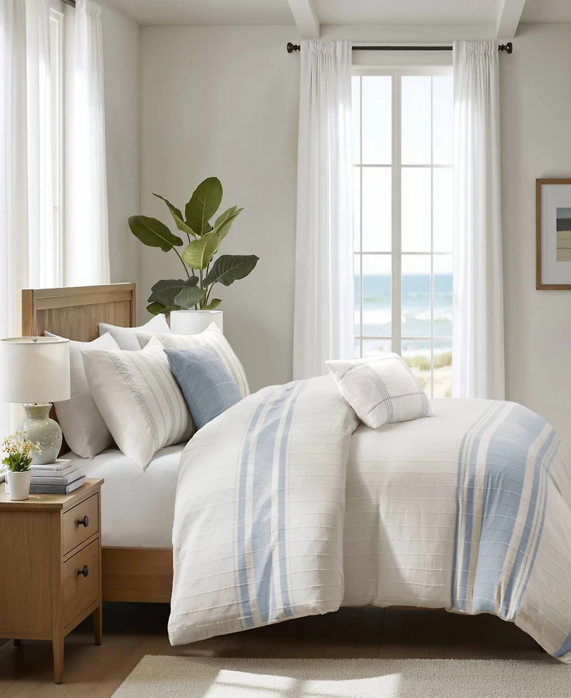 Harbor House Morgan Jacquard Cotton 5-Pc. Duvet Cover Set, Full/Queen