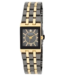 Bcbg Women's Quartz Rectangle Black Stainless Steel Watch 22mm