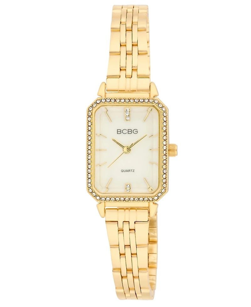 Bcbg Women's Quartz rectangle gold stainless steel Watch 23mm