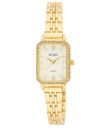 Bcbg Women's Quartz rectangle gold stainless steel Watch 23mm