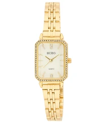 Bcbg Women's Quartz rectangle gold stainless steel Watch 23mm