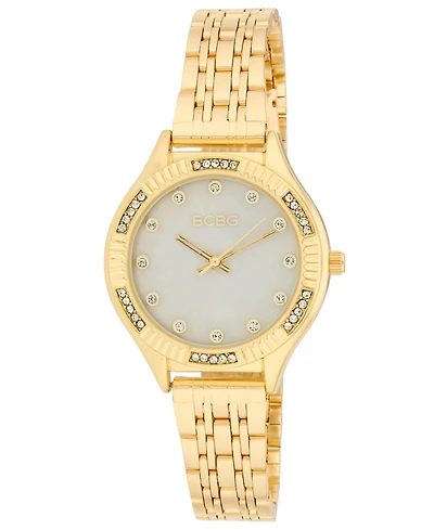 Bcbg Women's Quartz Round Gold Stainless Steel Watch 33mm