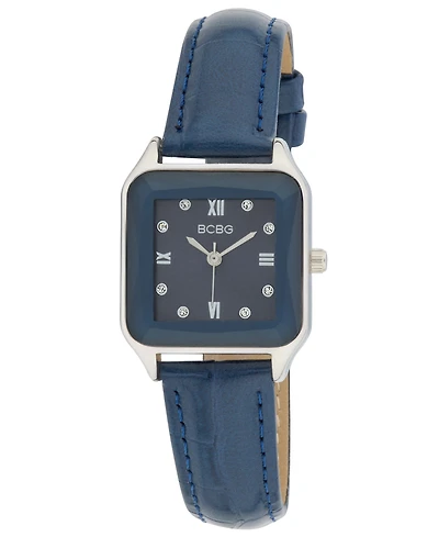 Bcbg Women's Quartz Square Blue Stainless Steel Watch 27mm