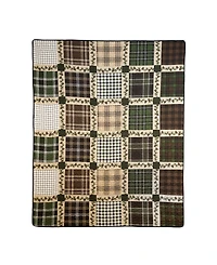 Donna Sharp Pine Patch Cotton Reversible Throw, 50" x 60"