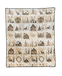 Your Lifestyle Antique Winter Reversible Throw, 50"x 60"
